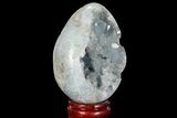 Crystal Filled Celestine (Celestite) Egg Geode - Madagascar #98776-2